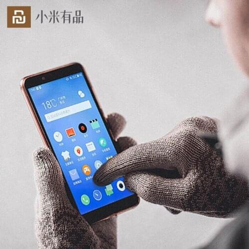 Youpin FO Touch Screen Winter Gloves Knitted Warm Velvet Cycling Motorcycle Glove Full Finger Women Men Winter Gloves