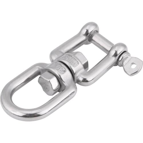 10mm/12mm Heavy Duty 304 Stainless Steel Swivel Ring Snap Rolling Shackle Device rust-proof and corrosion resistant