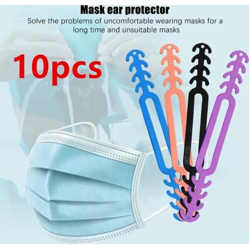 10pcs Adjustable Anti-slip Silicone Mask Ear Grips salvaorejas mascarillas Extension Hook Masks Buckle Holder attache masque
