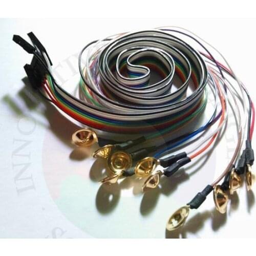 2pcs/lot Gold Plated Advanced EEG Brain Electrode Wire, Suitable for EEG Modules Such as OpenBCI / ThinkGear