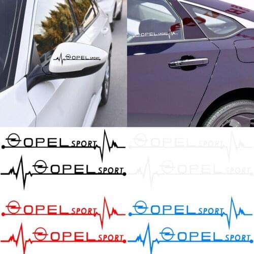 2PCS Car Styling Sport Stickers Side Window Decor Car Trunk Car Fender Decals for OPEL OPC Auto Accessories