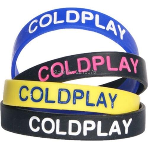 300pcs COLDPLAY wristband silicone bracelets free shipping by DHL express