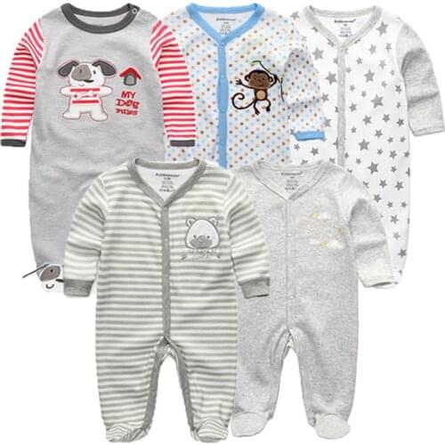 5Pcs/set Baby Girl Clothes 0-12Months Newbron Baby Clothing Unisex Baby Clothes Jumpsuit Baby Boy Rompers Roupas de bebe Pajamas