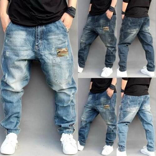 75% HOT SALES!!!Man Pants Mid Waist Double Pocket Zip Closure Worn Man Jeans for Outdoor Activity