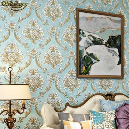Beibehang papel de parede 3D Non Woven European New Glitter metallic Damascus wallpaper for wall wall paper wall paper roll