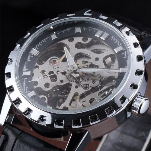 New Luxury Brand Winner Fashion Watch Casual Mens Mechanical Watches Skeleton Watches Casual Wristwatch relojes hombre