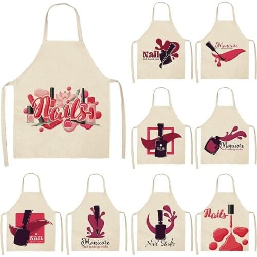 Nail polish lipstick apron baking accessories aprons for women apron kitchen aprons apron for men cafe kitchen apron cooking