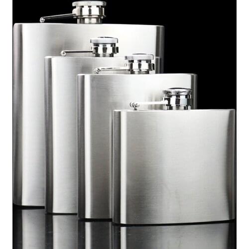 5 7 8 18 Oz Stainless Steel Wine Whisky Hip Flask Kettle Pot Drinker Alcohol Liquor Bottle Flagon Outdoor Camping Drinkware