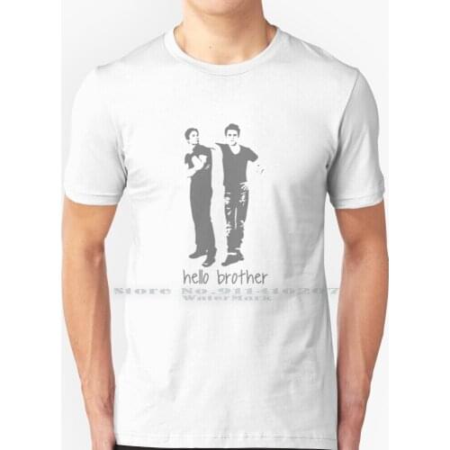 Hello Brother T Shirt 100% Pure Cotton Tvd Damon Salvatore Salvatore Stefan Damon Salvatore Stefan Salvatore The Originals