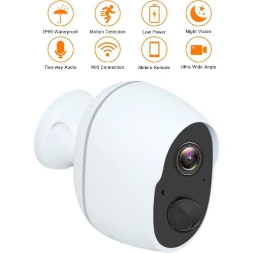 WIFI IP Camera 1080P Outdoor Zoom Wireless Camera Led IR Two Way Audio Human Motion DetectionDetect Rechargeable Battery Hot