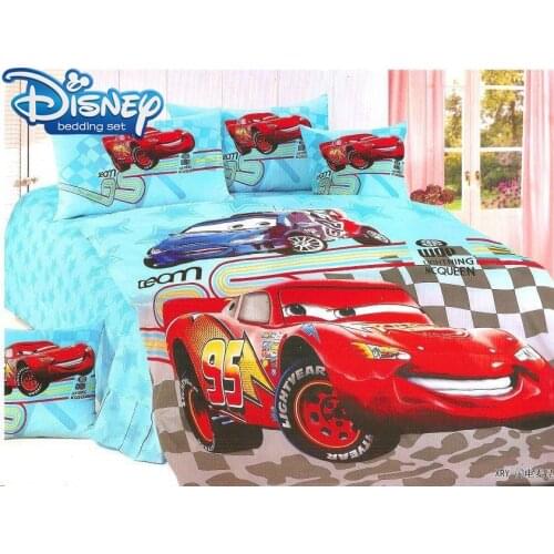 Lightning McQueen Cars bedding Set Boy girl single size bed cove children Quilt cover cute pillowcase bedclothes bright color