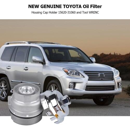 Oil Filter Housing Cover and Wrench Durable and Portable Aluminum Practical for Highlander 2.7L L4 2009-2013 15620-31060