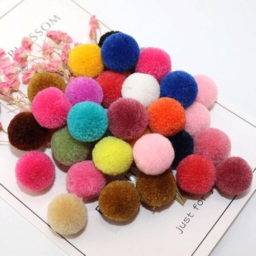 10pcs Pompom Fur Balls 15mm 20mm 30mm Pompones DIY Soft Pom Poms Ball Craft Wedding Decor Cloth Garment Sewing Craft Accessories
