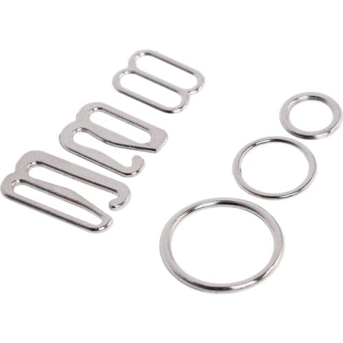 100pcs Metal Bra Strap Adjustment Buckles Underwear Sliders Rings Clips For Lingerie Adjustment DIY Accessories Wholesale