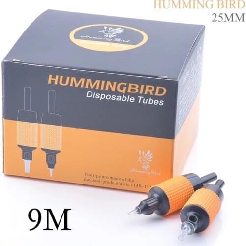 9 Flat/Magnum Tattoo Hummingbird Disposable Grip/Tube Combo Machine Kit Set Supply 20PCS 1"(25mm)