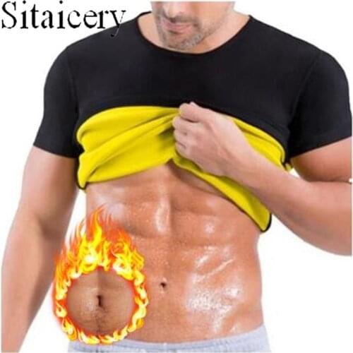 Neoprene Men Sweat Shirt Body Shaper Weight Loss Sauna Suit Shapewear Vest Fitness Slimming Belt Husband Gym Tops Wholesale