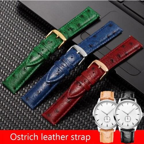 Cow Leather Watchband Replacement Strap For Citizen Casio Tissot Genuine Leather Male And Female Butterfly Buckle Accessories 20