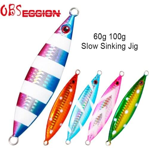 Micro Jig Metal jig Luminous Bait 60g 100g Slow Sinking Jig High Quality Artificial Fishing Lure Lead Fish Carp Fishing Tackle