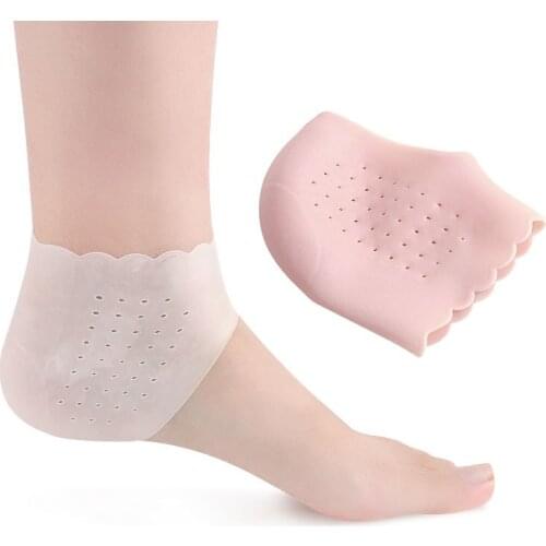 1 Pair Silicone Feet Care Socks Moisturizing Gel Heel Thin Socks with Hole Cracked Foot Skin Care Protectors Foot Care Tool