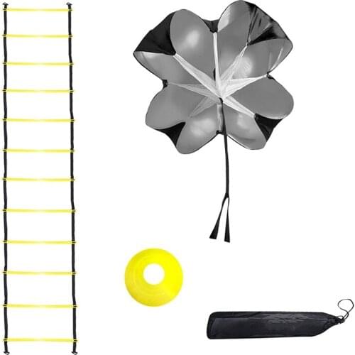Speed Agility Training Set Includes Ladder 10 Resistance Cones Running Parachute For Soccer Running Basketball Training