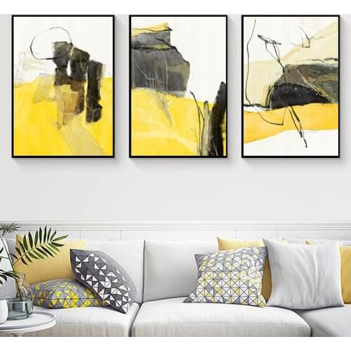 Modern Chinese Nordic Abstract Poster Printing Picture Canvas Wall Art Living Room Home Decoration Painting Frameless Mural