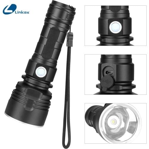 LED Flashlight Super Powerful XML-2 Tactical Torch USB Rechargeable Waterproof IPX4 Lamp Ultra Bright Lantern Camping Working