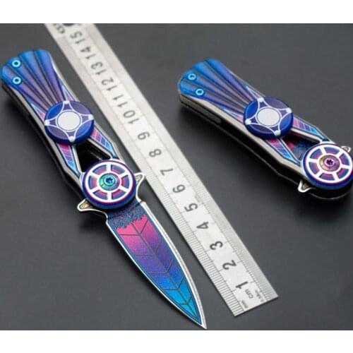 EDC 3D Gyro Black Gold Tactical Knife Outdoor Self defense Survival Camping Knife Folding Blade Multi Knife Pocket Combat Knife