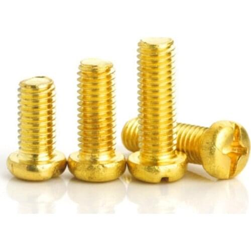 5-50pcs DIN7985 M2 M2.5 M3 m4 m5 m6*4/5/6/8/10/12/15/20/25/30 phillips Brass Round Pan head machine screws