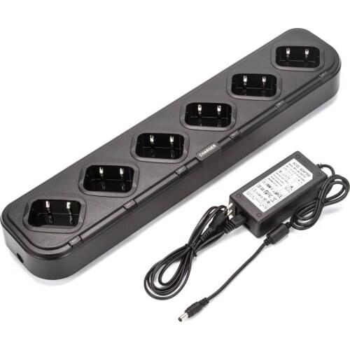 For Baofeng Six-Way Charger Multi Unit Ham Radio Charger for Baofeng BF-9700 BF-A58 BF-UV9R UV9R Plus UV-5R UV-XR Walkie Talkie