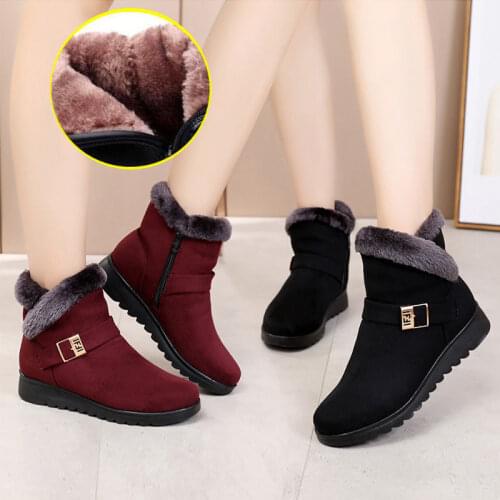 Women Ankle Boots Warm Thick Snow Boots Ankle Boots for Women Winter Boots Womens Outdoor Plush Shoes Chelsea Boots for Woman