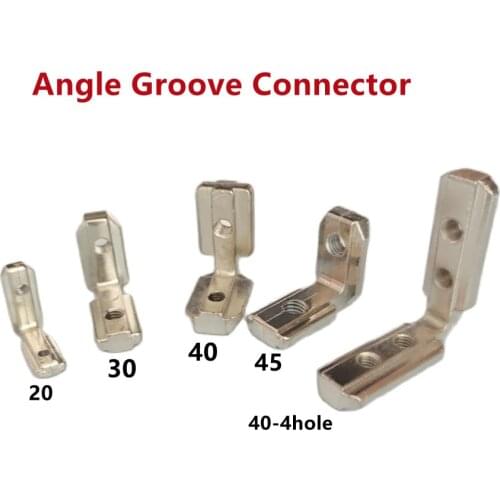 1pcs 2020 3030 4040 4545 Angle Groove Connector Built-in Angle Groove Aluminum Profile Accessories L-shaped Right Angle Corner