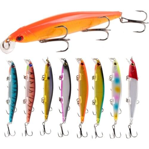 1Pcs Laser Minnow Crankbait 11cm 13.7g Fishing Lure Plastic Artificial Hard Bait 3D Eyes Floating Jerkbait Bass Carp Fishing