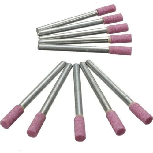 10 Pcs Polishing Head Grinding Stone Head 4mm Rotary Tool For Chain Saw Sharpening Grinder Polisher Accessories