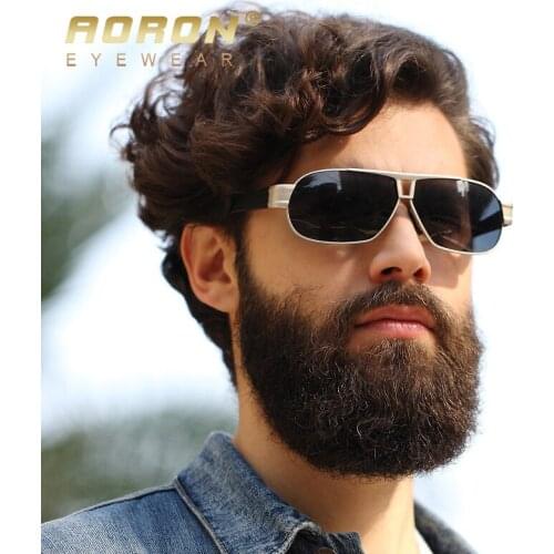 2017 AORON Polarized Sunglasses Mens Leisure Glasses Classic Design UV400 Sun Goggle oculos Male Cool Eyewear Accessories