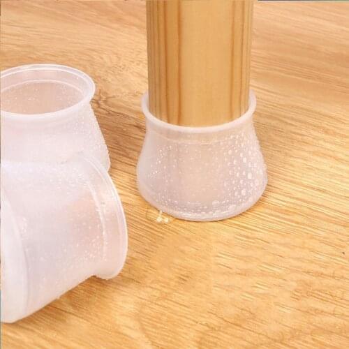 4PCs Table Booties Stool Leg Pads Non-Slip Silent Wear-Resistant Chair Cushion Universal Thickened Corner Chair Protective Cover