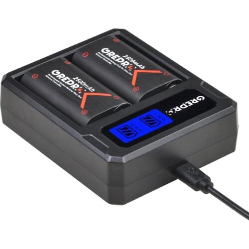 2500mAh Battery for Xbox One Wireless Controller with LCD Dual USB Charger for Xbox One / Xbox One S / Xbox One X / Xbox Series