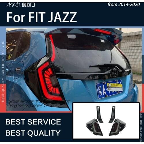 AKD Car Styling for Honda Jazz Fit 2014-2020 LED Tail Lamp Rear Fog Lamp Turn Signal Lamp Highlight Reversing and Brake Light