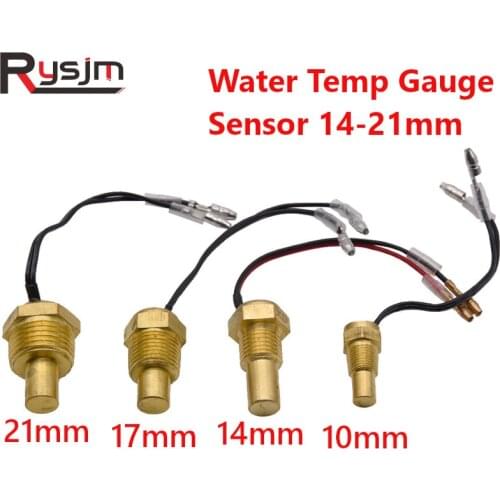 Car Truck Digital Water Temperature Sensor Head Plug 10MM 14MM 17MM 21MM Universal Fit for 12V/24V auto Car Temp Gauge