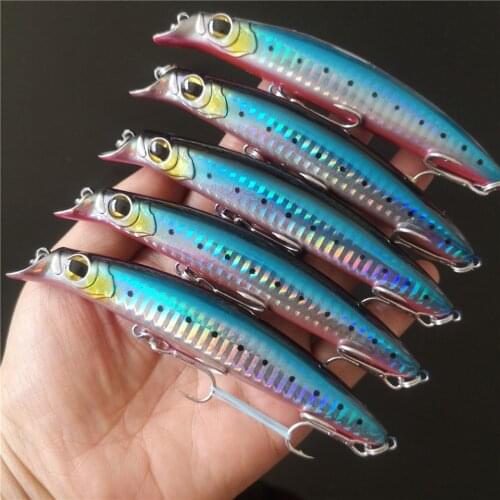 SWOLFY 5pcs Brand Japan Design Hard Bait Salt Water Fishing Lure sasuke 110mm 18g Floating Minnow For Snapper Flounder Bass Chub