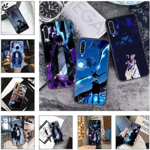 Anime Solo Leveling Black Cell Phone Case For Samsung S 7 8 9 10 20 A 21S 20e 50 51 71 note9 10 J4 plus 20 ultra