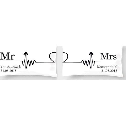 Mr And Mrs Pillowcases Personalized Pillow Set For Couple Wedding Docoration Pillow Case Wedding Gifts For Couple Lover Gifts