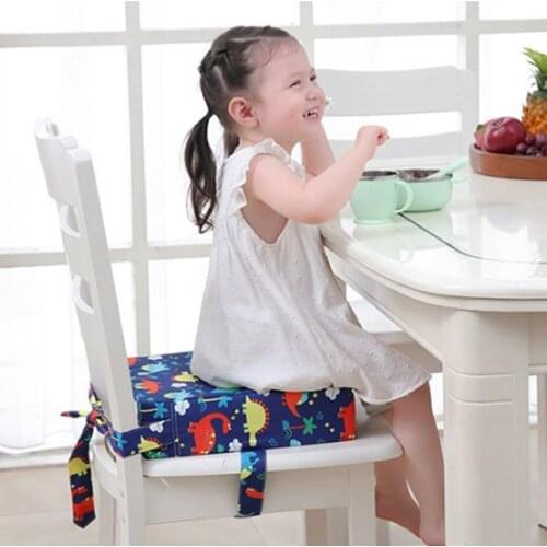 Children Dining Chair Washable Waterproof Raised Cushion Removable Adjustable Cushion Elevated Safety Belt Travel Mat