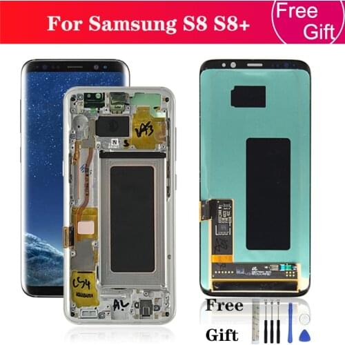 For Samsung Galaxy S8 S8 Plus G950 G955 Lcd Display Display Touch Screen Digitizer Assembly with frame Replacement Repair Parts