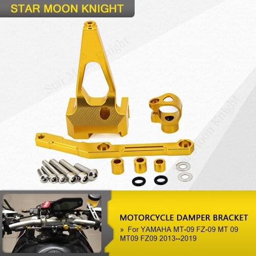 For YAMAHA MT 09 MT-09 MT09 FZ09 FZ-09 2013-2019 Motorcycles Adjustable Steering Stabilize Damper Bracket Mount Support Kit