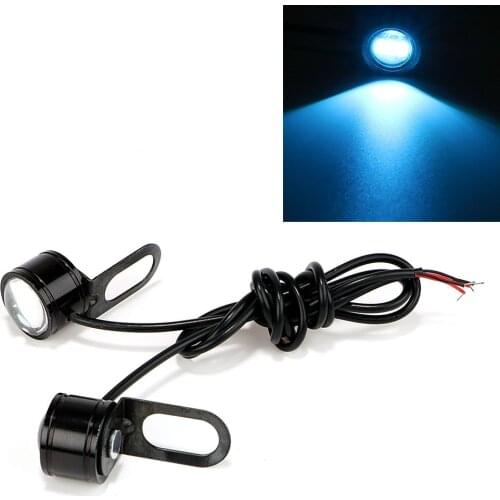 LEEPEE DRL Daytime Running Light 2PCS DC 12V Eagle Eye Motorcycle Fog Lamp Rearview Mirror Decor LED Reverse Backup Light