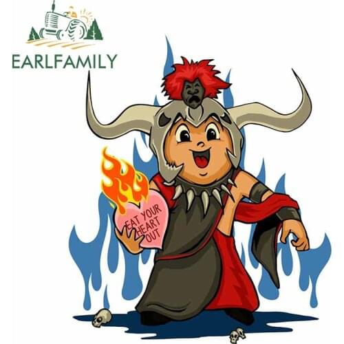 EARLFAMILY 13cm x 10.8cm for Valentines Day Mola Ram Car Assessoires Stickers Laptop Motorcycle Decal ATV Sunscreen Decoration