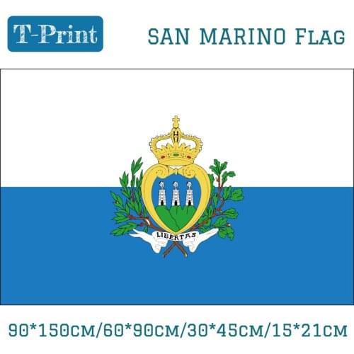 San Marino National Flag 90*150cm/60*90cm//15*21cm 3x5ft Banners 40*60cm Car Flag For Decoration