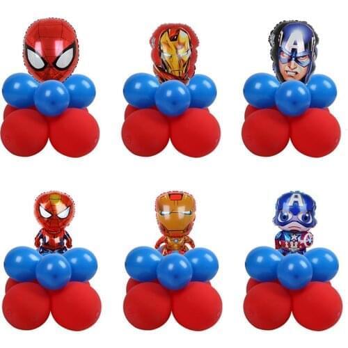 1set MARVEL Spiderman Captain America Foil Balloons Kids Birthday Party Decorations Baby Shower Balloons Children Gifts