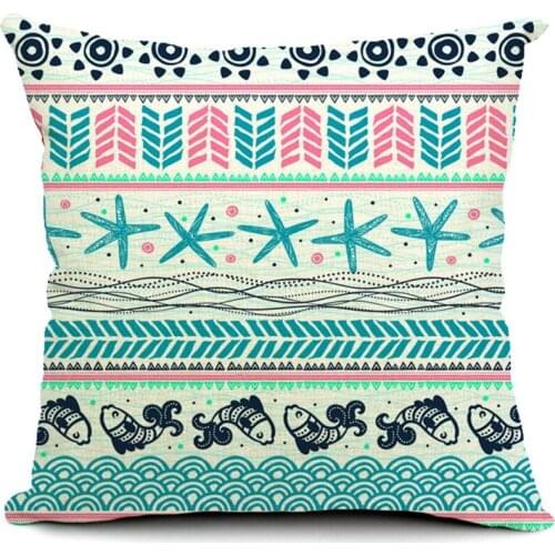 Hot Sale Pillow Covers Bohemia Casual Design Fashion Pattern New Style45X45CM Linen Pillow Cover \ Home Decorative Linen Cushion