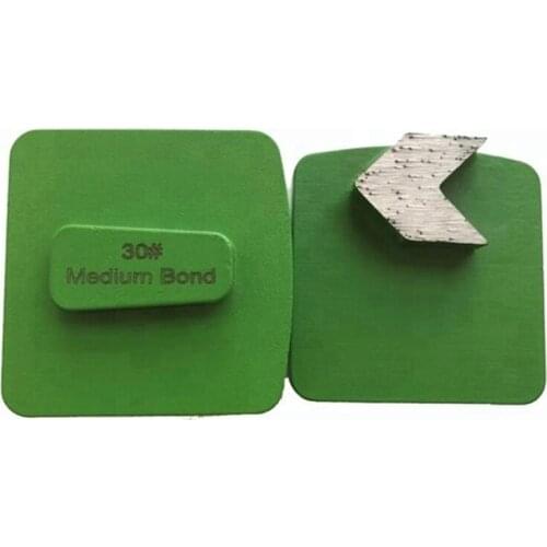 KT17 Redi lock Diamond Grinding Shoes Concrete Grinding Plates with Single Arrow Segment for Hard Concrete 12 Pieces One Set